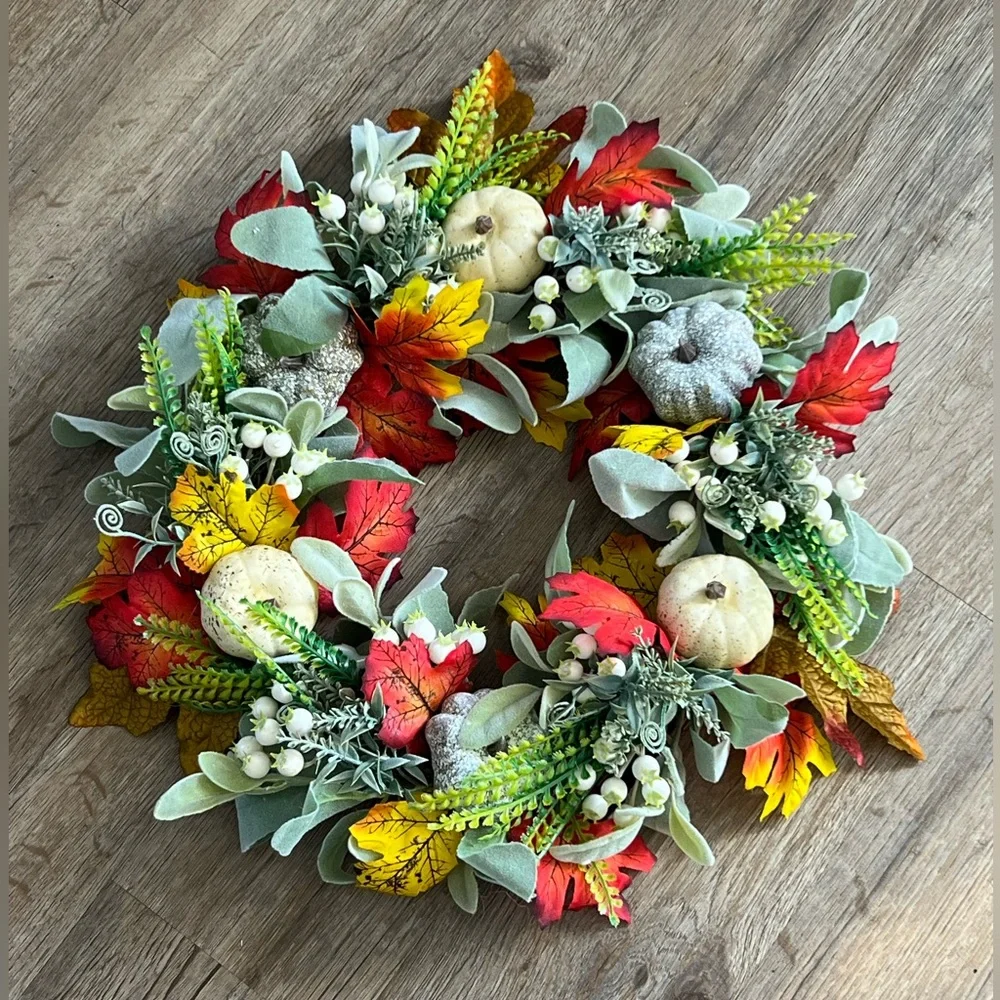 Artificial Autumn Fall Wreath
